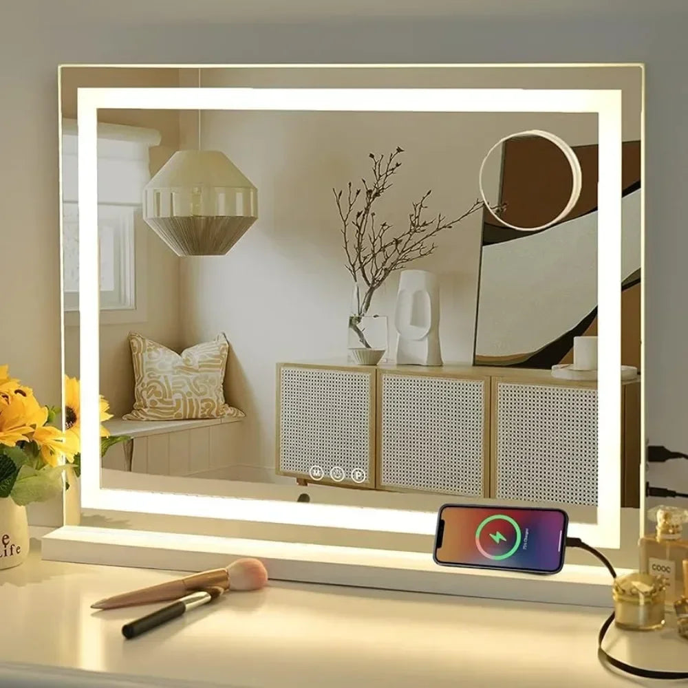 Lighted Vanity Makeup Mirror with 3 Color Modes - Hollywood Makeup deals Mirror