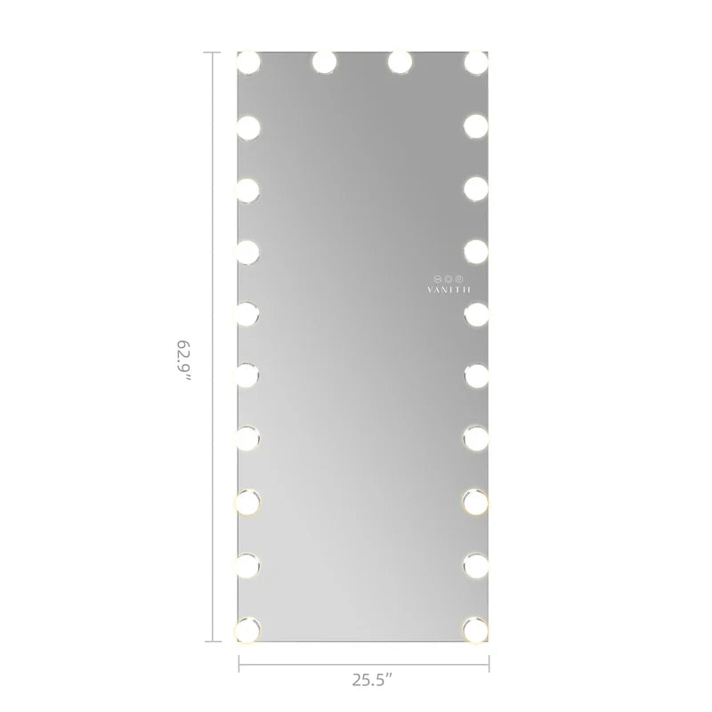 LUXE Hollywood Vanity Mirror - Full Length with 22 or 25 Dimmable LED Bulbs & RGB