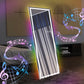 LUXE LED Full Length Rectangular Dressing Mirror with RGB Light and Stand