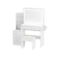 Vanity Table with LED Mirror, Adjustable Lighting, Storage, and Stool