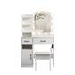 Elegant White Vanity Desk with Mirror, Storage & Drawers | Perfect Makeup Station