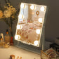 Tabletop Vanity Mirror with Bluetooth, Wireless Charging, and Dimmable LED Bulbs