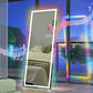 LUXE LED Full Length Rectangular Dressing Mirror with RGB Light and Stand