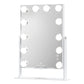 Tabletop Vanity Mirror with Bluetooth, Wireless Charging, and Dimmable LED Bulbs