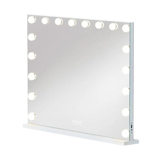 LUXE Hollywood Vanity Mirror Pro with Bluetooth XL - 18 Dimmable LED Bulbs & USB Charging Ports