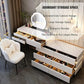 Luxury Dressing Table with LED Mirror, 9 Drawers, Smart Makeup Mirror, and Chair