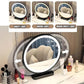 Luxury Dressing Table with LED Mirror, 9 Drawers, Smart Makeup Mirror, and Chair