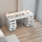 LUXE Vanity Desk Pro 13 Storage Drawers with LED Light & RGB, White Pink or Black