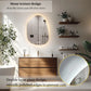 Irregular LED Bathroom Mirror with Backlit Lighting, Anti-Fog, and Touch Sensor