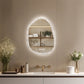 Irregular LED Bathroom Mirror with Backlit Lighting, Anti-Fog, and Touch Sensor