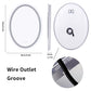 Oval Frameless Bathroom Mirror with Dimmable Dual LED, Anti-Fog, and 3 Color Modes