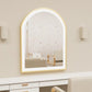 High-End LED Bathroom Mirror with Demister and Memory Function, Arch Framed, 3 Lighting Modes