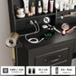Sleek vanity set with 120v charging point, 5V/2A usb points and 4.6 feet of power cable