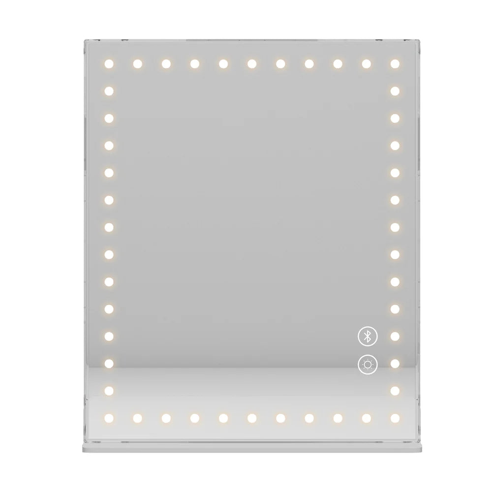 Audrey Table Top LED Hollywood Vanity Mirror with Bluetooth & 10X Magnification