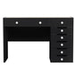 LUXE Vanity Desk with 8 Storage Drawers, LED Lighting & USB Charging