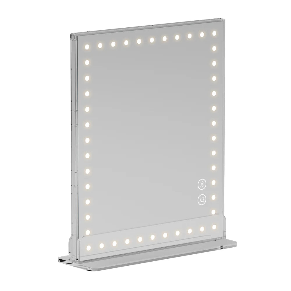 Audrey Table Top LED Hollywood Vanity Mirror with Bluetooth & 10X Magnification