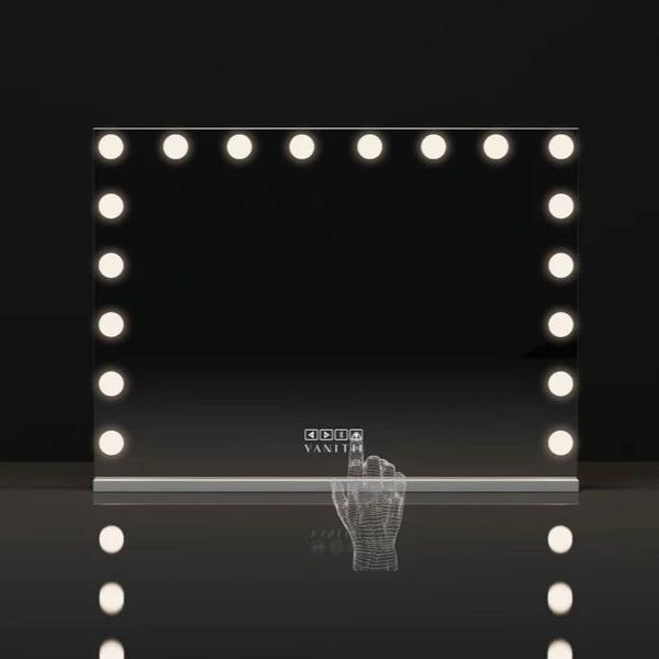 LUXE Hollywood Vanity Mirror Pro with Bluetooth XL - 18 Dimmable LED Bulbs & USB Charging Ports