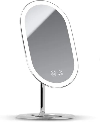 Vanity Makeup Mirror, Rechargeable with 3 Dimmable Light Settings and Dual Magnification