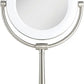 LED Lighted Makeup Mirror with 1x/10x Magnification and Swivel Design for Vanity Desk